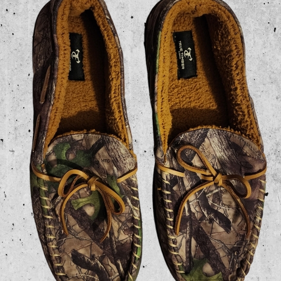 True Timber Men's Camouflage Memory Foam Moccasin Slippers - Size 13 - Picture 3 of 6